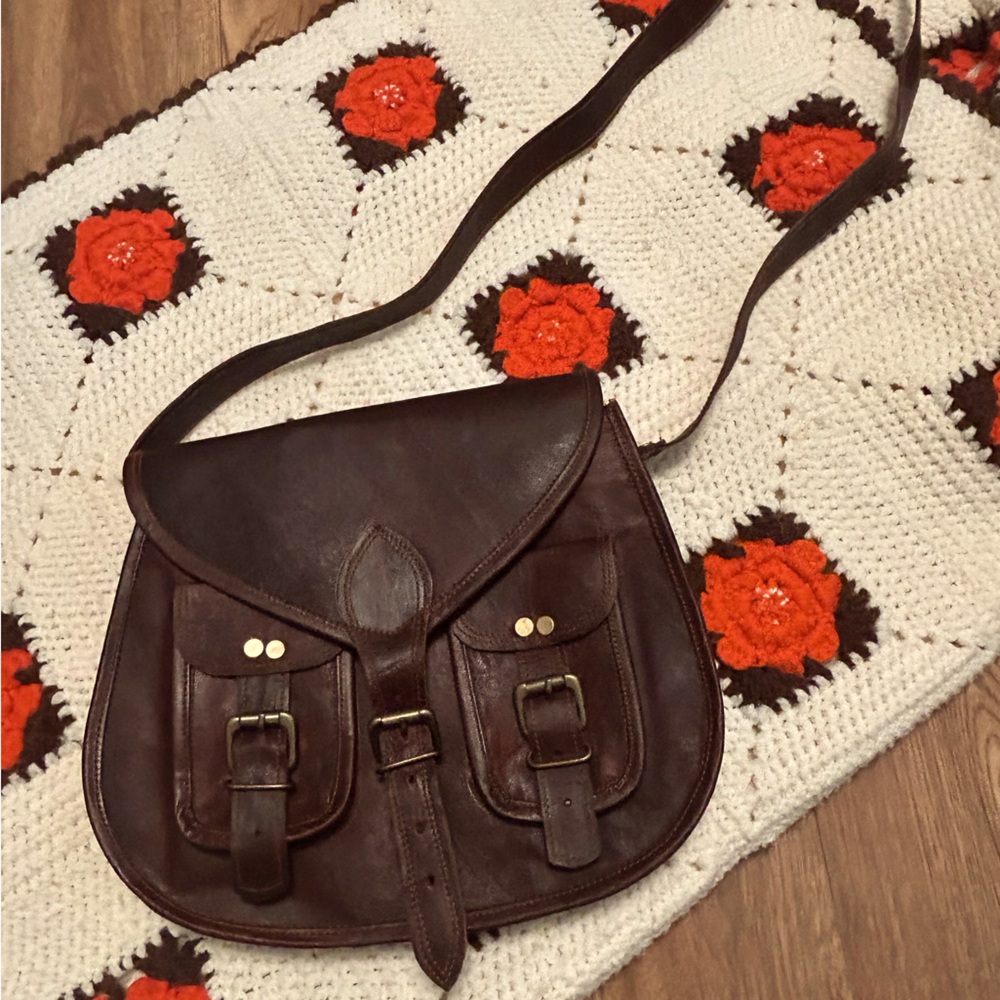 Waxed Leather Messenger Bag